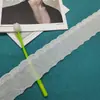 Encaje de Algodón Rejilla Ondulada Forma de Abanico Delgado Seda de Leche Corte de Código de Barras Hueco Falda Accesorios Encaje de Algodón