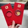 Adesivos de Telefone de Ouro Puro 999 para o Festival da Primavera, Artesanato em Metal de Envelope Vermelho de Alta Qualidade, Presentes para Reunião Anual