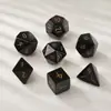 Amazon Source Pedra Obsidiana Gema Conjunto de Dados Poliedros para Jogo de RPG D&D, Conjunto de Sete Dados Z03