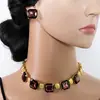 Traje de Joyería de Gota de Agua de Lujo Transfronterizo Europeo y Americano Pendientes de Perla Estilo Retro Exagerado de Corte Collar con Colgante de Gota de Agua