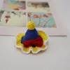 Chapéu Colorido Doce de Princesa Pequeno Adorno de Cabeça, Chapéu de Crochê de Lã Grampo de Cabelo, Adorno de Cabeça Feito à Mão Produto Acabado