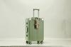 Maleta con Marco de Aluminio, Fuerte y Duradera, Trolley de Aspecto Elegante, Maleta Trolley Silenciosa con Contraseña, Maleta de Viaje para Abordar para Hombre 24