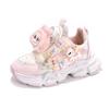Sapatos de Princesa para Meninas 2025 Outono Sapatos Esportivos de Corrida Casuais para Crianças Sola Macia Couro Xadrez Sapatos de Desenho Animado