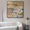 "Estética de la Dinastía Song" Pintura Decorativa de Sala de Estar Estilo Francés Vintage, Arte de Pared Personalizado para Casas de Huéspedes y Hoteles, Pintura de Pared para Estudio Estilo Chino
