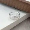 Exquisito Anillo de Zirconia Diamantada con Forma de Estrella para Mujer, Versátil, Personalizable, Moderno y de Alta Gama, Anillo Ajustable de Punta Abierta para Dedo Índice