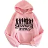 Moletom com Capuz Estampado Stranger Things Blusa com Forro de Lã Moletom com Capuz Comércio Transfronteiriço
