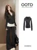 Conjunto de Outono com Jaqueta com Capuz Esportiva Estilo Coreano para Mulheres Emagrecedor Ajustado ao Corpo Casual Conjunto de Duas Peças Roupa de Estilo Relaxado de Alta Qualidade