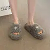 2026 Nuevas Chanclas de Dama con Hebilla de Una Tira y Diseño de Nicho, Punta Redonda, Color Sólido para Mujer