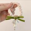 Diadema de orquídea de lirio para mujer, lazo de alta calidad, banda para el pelo de intestino grueso, temperamento Mori, Xiaoqing, nueva banda para el pelo de coleta, tocado