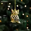 Decoraciones de Navidad, adornos dorados para árbol de Navidad, copos de nieve creativos, zapatos de cristal, colgantes de renos, accesorios galvanizados, colgantes