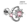 Pendientes de Titanio Jiangtai F136 Sol y Luna Circonita G23 Aleación de Titanio Joyería para Piercings en el Cuerpo Pendientes