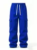 Pantalones de Trabajo para Hombre Otoño Invierno Nueva Marca de Moda ins Holgados Casual Deportivos Moda Multibolsillos Plisados Pantalones Paracaidistas