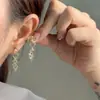 Placa de Incienso para Mosquitos sin Orejas Pinza para Oreja Diseño de Estilo Frío Pendientes Pendientes Largos con Borlas para Mujer Pinza para Oreja Indolora Versátil