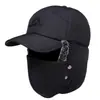Gorra estilo Lei Feng para hombre, gorro de algodón de invierno para mediana edad y ancianos, gorro para ciclismo con protección para los oídos para exteriores, gorro de esquí a prueba de frío con forro polar, gorro cálido al por mayor