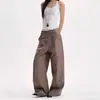 Elegantes Pantalones de Diseño Cruzado Estilo Old Money, Moda Japonesa Perezosa Nueva Versátiles de Moda Harajuku Literario
