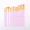 12 Caramelos Set de Pinceles de Cuatro Colores Nylon Plástico Acuarela Gouache Acrílico Suministros para Pintura Artística Fábrica al por Mayor