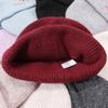 Quente Waxy Puppy All-match Bordado Solto Grande-tamanho Chapéu Feminino Tricô Lã Chapéu Rosto Mostrar Pequeno Frio Chapéu Outono e Inverno Novo
