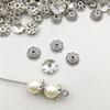 1 nuevo colgante de aleación de plata antigua simulada de flor hueca, sombrero de flor, colgante, accesorios de joyería DIY