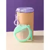 Botella de Perfume Redonda de Tarjeta de 25 ml con Gancho de Funda Protectora de Silicona Juego de Botellas de Plástico Botella Recargable Portátil para Viaje