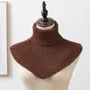 Otoño e Invierno 2025 Chal de Punto Versátil de Cuello Alto Cuello Falso Calentador de Cuello Triangular Protector de Cuello Calentador de Cuello Decorativo