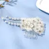 Pente de Cabelo com Flor de Seda, Acessórios de Cabelo com Flores, Lindo Vestido de Casamento, Acessórios de Pente de Cabelo, Adorno de Cabeça para Noiva, Novo Estilo de Casamento