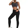 Novedad 2022 Malla Bolsillo Grande Cintura Alta Levanta Glúteos Adelgaza Abdomen Elástico Yoga Fitness Pantalones Largos de Nueve Puntos para Mujer