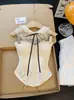 Top Tubo Halter con Cuello de Encaje Suave Estilo Francés, Corte Ajustado, Sin Mangas, Espalda Descubierta Sexy