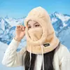 Gorro de Invierno para Mujer, Gorro de Ciclismo, Gorro de Polar Ártico, Bufanda Cálida con Protección para Orejas de Felpa Integrada