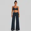Conjunto fitness transfronteiriço com top esportivo de gola halter, secagem rápida, roupa casual para esportes ao ar livre, corrida, yoga para mulheres