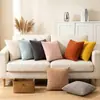 Cojín Decorativo Estilo Ins de Shengdu, Cojín de Cama, Doble Cara de Pana, Soporte Lumbar para Oficina, Funda de Cojín para Sofá de Color Sólido, Cojín