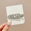 Pinza de Pato Versátil Estilo Ins para Mujer Estilo Coreano Diseño de Nicho Pinza Lateral para Flequillo Ligera de Lujo Exquisita con Pedrería Pinza para el Cabello sin Costuras