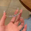 Anel de abertura redonda de zircônia de alta qualidade nicho pulseira requintada de luxo leve popular para o dia a dia online joias Joker atacado