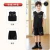 Vestido de Estilo Chinês Novo para Meninos Verão Estilo Chinês Hanfu Colete Bordado Xiangyun Terno Vestido Infantil para Apresentação