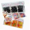 Elásticos de Borracha Descartáveis de Alta Elasticidade para Crianças, Scrunchies Coloridos Doces para Meninas, Elásticos de Cabelo Pretos e Coloridos que Não Quebram