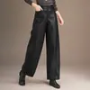 Calça casual da moda e versátil de cintura alta, que emagrece e alonga, para mulheres, nova calça harém solta de outono 2026, calça de couro PU