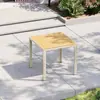 Mesas y Sillas de Plástico Madera para Exteriores Patio Balcón Jardín Madera Anticorrosiva Ocio al Aire Libre Impermeable Protección Solar Combinación de Mesa y Sillas de Comedor