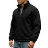 Sudadera con capucha de pie gruesa con forro polar casual para hombre, chaqueta deportiva casual con cremallera, transfronteriza de Amazon