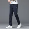 Calças Casuais Masculinas Bonitas, Calças Masculinas Elegantes Simples para Primavera e Outono, Calças Masculinas Slim-Fit Regulares para o Dia a Dia e Negócios, Roupa de Trabalho