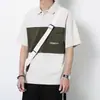 Camisa Polo Nova Estilo Verão 2025 Camiseta Masculina de Manga Curta Moda Tendência Versátil Solta Gola Lapela Camiseta de Meia Manga