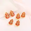Colgante Ruyi Antiguo de Oro con Goteo de Aceite, Pulsera de Perlas, Accesorios de Joyería DIY de Oro Arena al por Mayor