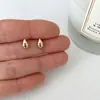 Pendientes de Plata de Ley S925 con Forma de Gota de Agua para Mujer, Pendientes Sencillos y de Moda Estilo Ins, Joyería para Orejas Sencilla de Alta Gama, Versátiles Estilo Coreano