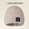 Gorro de punto retro de invierno transfronterizo con acolchado de felpa cálido para esquí, gorro frío de moda para exteriores, venta al por mayor