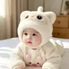 Gorro de Bebé Otoño Invierno Gorro de Felpa Cálido Engrosado Para Recién Nacidos Gorro Protector de Orejas Niños Niñas Gorro Cubre Cabeza a Prueba de Viento