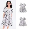 Vestido de niña Balabala, vestido de verano para niños, dulce vestido de línea A con mangas abullonadas y estampado, moderno