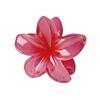 Grampo de flor de frangipani de 8cm embalado individualmente Acessórios de cabelo mais vendidos na Amazon Placa de garra de cabelo de flor colorida Grampo superior para rabo de cavalo