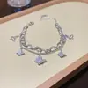 Pulsera de acero inoxidable europea y americana de doble capa plegada para llevar joyería de mano de lujo ligero de alta gama, pulsera de moda que no se decolora, venta al por mayor