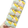 Linda Muñeca de Peluche de Kt Gato con Lazo Amarillo y Gafas, Goma para el Cabello de Dibujos Animados para Niños, Diadema para el Cabello de Niña