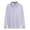 Polos de manga larga para primavera y otoño, adecuados para maestros de kínder, uniformes escolares para instituciones de capacitación, actividades grupales y eventos de team-building; también disponible como uniformes de estilo militar