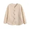 Cárdigan Casual para Mujer de Forro Polar Imitación Borrego Manga Larga Ropa Exterior Nuevo Estilo Otoño/Invierno 2026 479616 488302