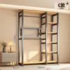 Arara de Roupas, Arara de Chão para Quarto, Arara Integrada para Closet Aberto, Unidade de Prateleira de Metal, Pode Ser Combinada com um Guarda-Roupa